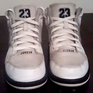 Boys Air Jordan 1 Flight 4 Premium Basketball Trainers